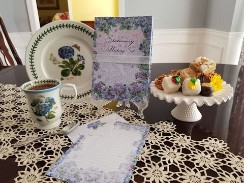 Carol Wilson Writing Set Hydrangea