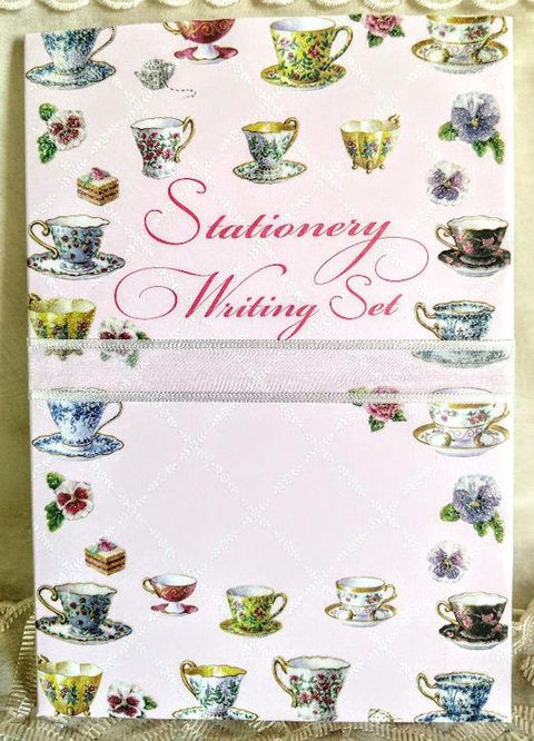 Carol Wilson Writing Set Tea Cups