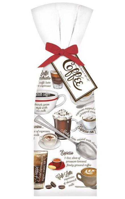 Coffee Variety Set of 2 Cotton Tea Towels