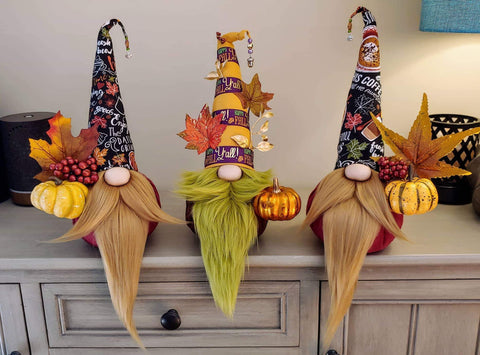 Fabulous Fall Hand Made Gnome - One of a Kind