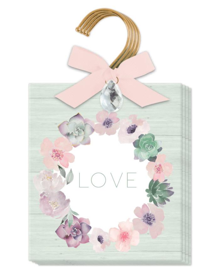 Floral Wreath Love Hanging Sachets