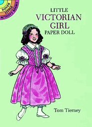 Little Victorian Doll Paper Dolls Girls Tea Party Reusable Activity Set - Roses And Teacups 