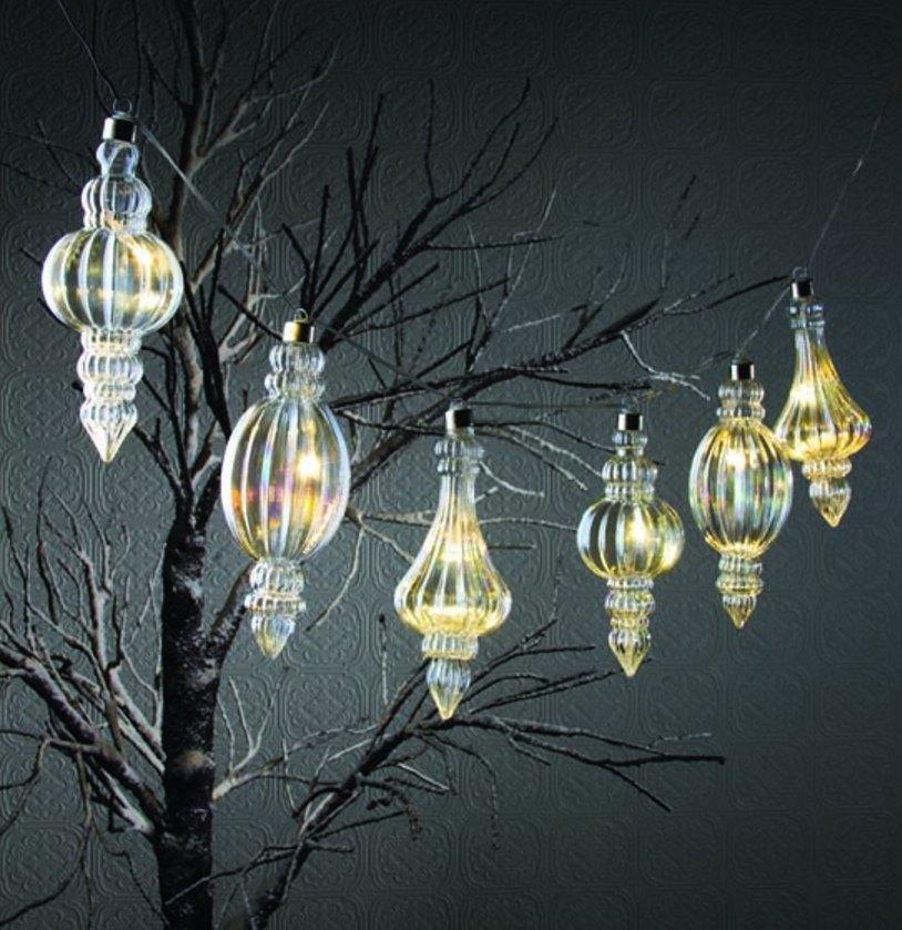 Lighted Christmas Ornaments Set of 6