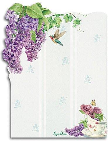 Lilacs Die Cut Sticky Notes Pad