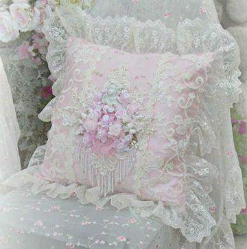 Pink Cherub Square Pillow