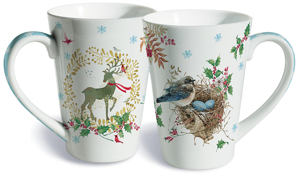 Home for the Holidays Porcelain Mug - Roses And Teacups 