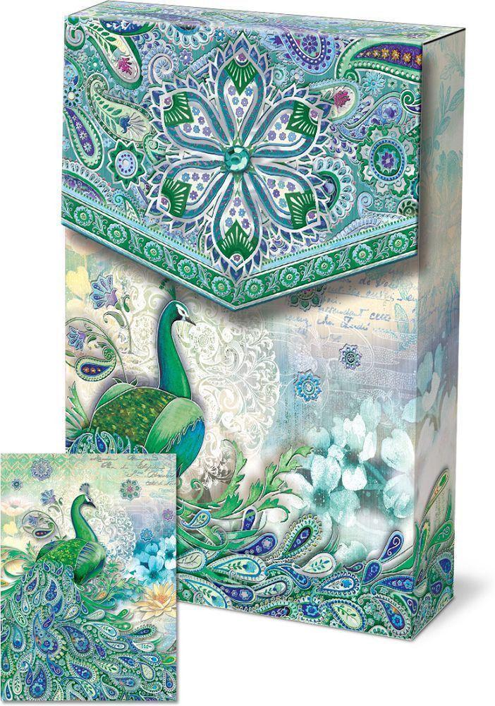 Romantic Pouch Note Cards - Paisley Peacock - Only 1 Left