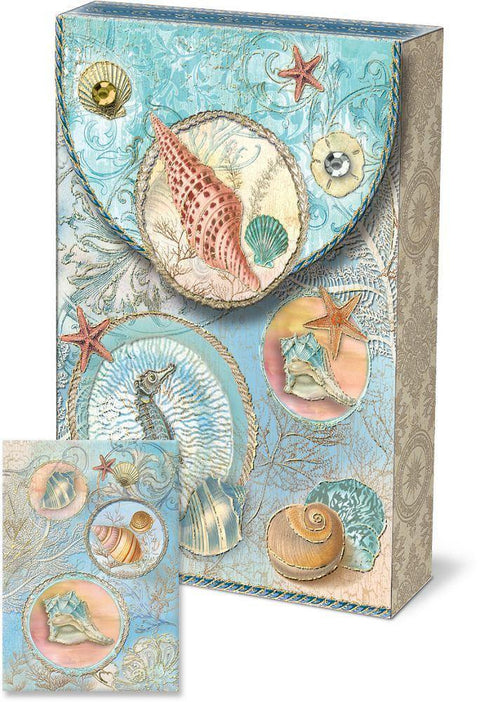 Romantic Pouch Note Cards - Sea Shells