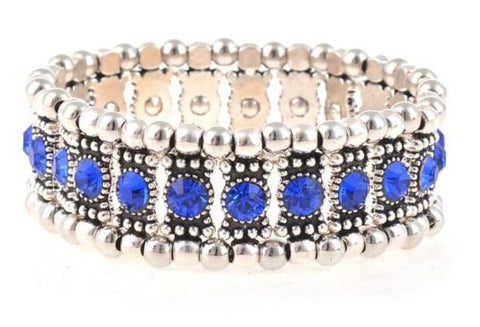 Sapphire Crystal Stretch Bracelet