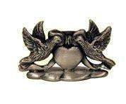 Set of 12 Place Card Holders - Pewter Love Birds