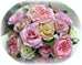 Square Glass Pink Floral Arrangement