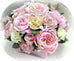 Square Glass Pink Floral Arrangement